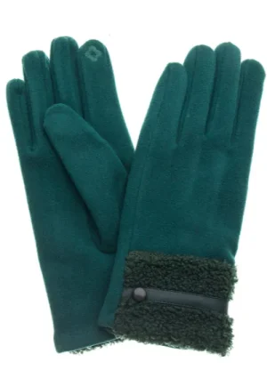 UNTUCKit Gloves, Scarves & Hats*Accessories By Park Lane Boucle Trim Gloves Jade