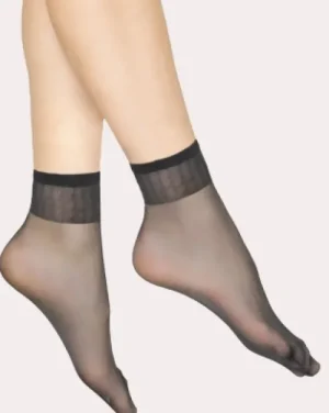 UNTUCKit Socks|Hosiery*Andrea Bucci 2 Pack 15D Design Top Ankle High