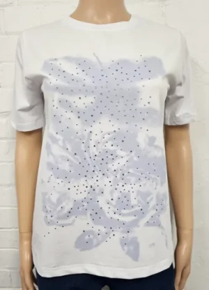 UNTUCKit Tops & Cardigans*Anonymous Frosted Rose Diamante T-Shirt Grey