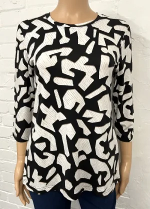 UNTUCKit Tops & Cardigans*Brandtex Abstract Print Top Black