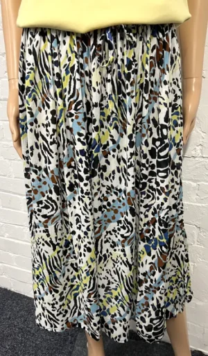 UNTUCKit Skirts & Trousers*Claudia C Animal Print Crinkle Elasticated Waist Skirt Multi