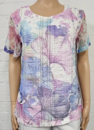 UNTUCKit Tops & Cardigans*Claudia C Orchid Printed Burnout Top Multi