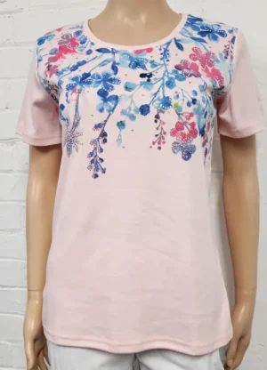 UNTUCKit Tops & Cardigans*Claudia C Floral Cascade T - Shirt Pink