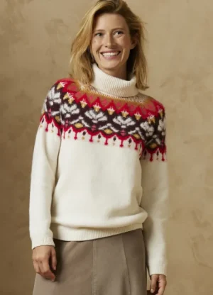 UNTUCKit Tops & Cardigans*Damart Colouful Fairisle Style Thermolactyl Jumper Cream