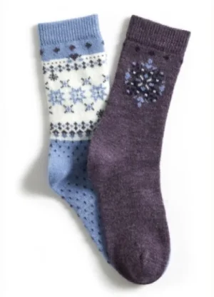 UNTUCKit Socks*Damart Pack Of 2 Thermolactyl Snowflake Socks