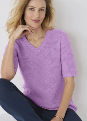 UNTUCKit Tops & Cardigans*Damart V Neck Jumper Lilac