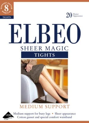UNTUCKit Hosiery*Elbeo Medium Support Magic Tights Size XL Cafe Creme