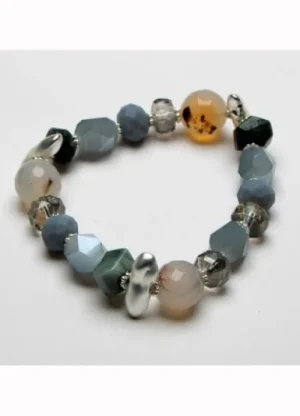 UNTUCKit Jewellery*Eliza Gracious Glass And Crystal Bead Stretch Bracelet