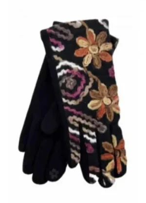 UNTUCKit Gloves, Scarves & Hats*Flower Applique Gloves Mauve