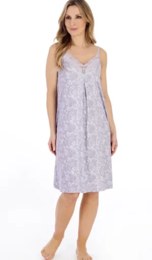 UNTUCKit Nightdresses*Gaspe V-Neck Strappy Nightdress Lilac