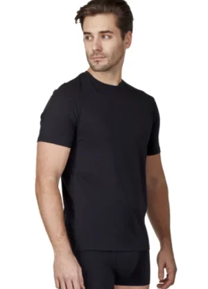 UNTUCKit Nightwear*Haigman Bamboo Cotton Comfort Classic Short Sleeve T-Shirt Black