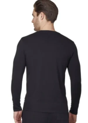 UNTUCKit Underwear|Nightwear*Haigman Bamboo Cotton Comforts Long Sleeve Top Black