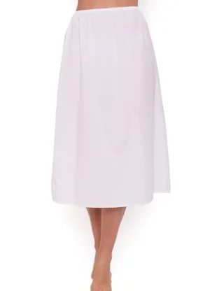 UNTUCKit Slips*JD Collection 100% Cotton A-Line Waist Slip White