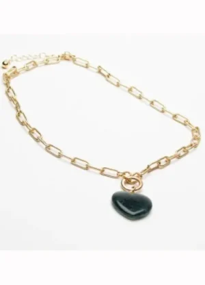 UNTUCKit Jewellery*Jess And Lou Layered Link Necklace With Emerald Stone