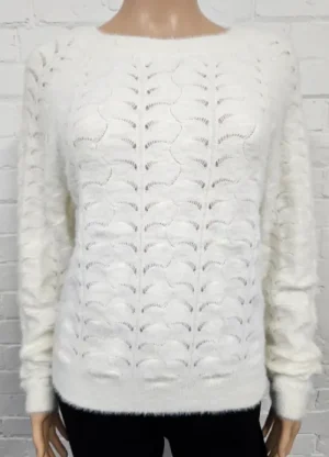 UNTUCKit Tops & Cardigans*Jessica Graaf Lacey Stitch Soft Jumper Cream