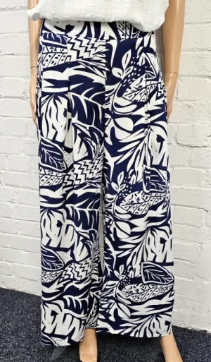UNTUCKit Skirts & Trousers*Jessica Graaf Mykonos Wide Leg Trousers Navy