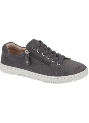 UNTUCKit Shoes & Slippers*Jo & Joe Ladies Cadiz Real Suede Porto Trainers Grey