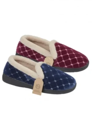 UNTUCKit Shoes & Slippers*Jo & Joe Ladies Isla Embossed Velvet Slippers