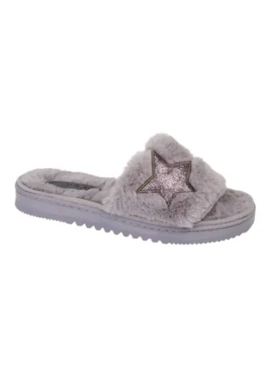 UNTUCKit Shoes & Slippers*Jo & Joe Ladies Glitter Star Open Mule Slippers Mink