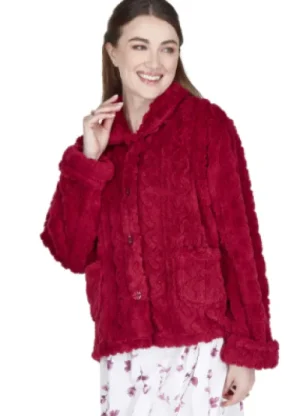 UNTUCKit Bed Jackets*La Marquise Diamond Jacquard Supersoft Button Through Bedjacket