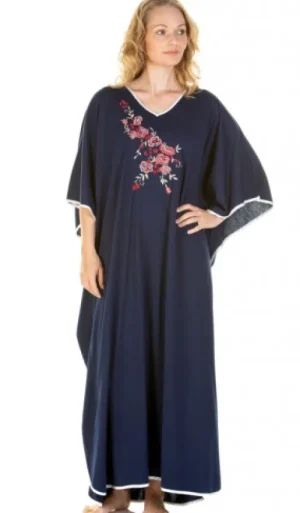 UNTUCKit Housecoats*La Marquise Roses Embroidered Kaftan