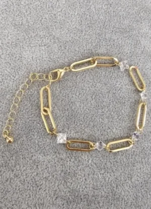 UNTUCKit Jewellery*Large Link Cubic Zirconia Bracelet