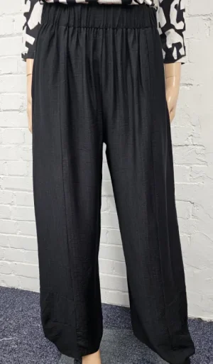 UNTUCKit Skirts & Trousers*Lightweight Wide Leg Trousers With Elasticated Waist Black