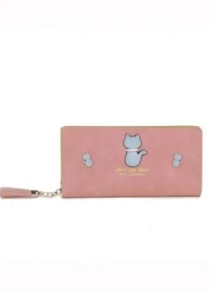 UNTUCKit Bags & Purses*Long & Son Large Suede Cat Purse Yellow