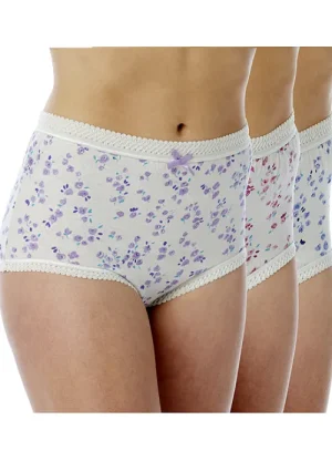 UNTUCKit Briefs*Marlon 3 Pair Pack Cream & Maxi Briefs Floral