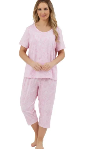 UNTUCKit Pyjamas*Marlon Basic Crop 100% Short Sleeve Pyjama Pink