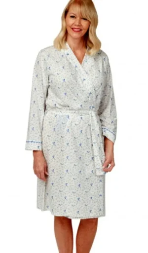 UNTUCKit Housecoats*Marlon Erica Poly Cotton Jersey Wrap Pink