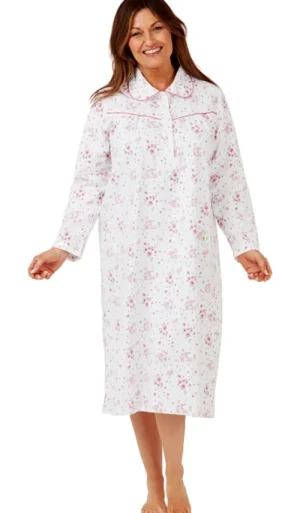 UNTUCKit Nightdresses*Marlon Floral Wincey Nightdress Pink