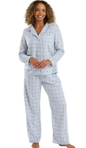 UNTUCKit Pyjamas*Marlon Printed Fleece Pyjama Blue 1
