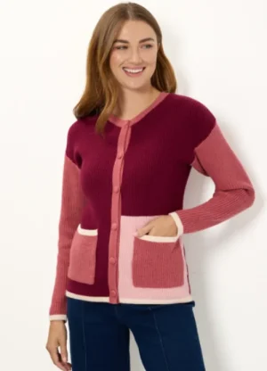UNTUCKit Tops & Cardigans*Mudflower Colour Block Cardigan Pink