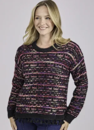 UNTUCKit Tops & Cardigans*Mudflower Fancy Stitch Jumper Black