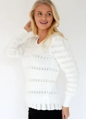 UNTUCKit Tops & Cardigans*Mudflower Fine Knit Jumper Cream