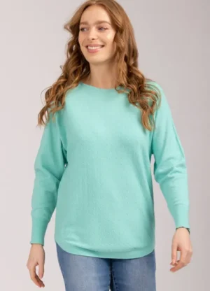 UNTUCKit Tops & Cardigans*Mudflower Fine Knit Textured Jumper Mint