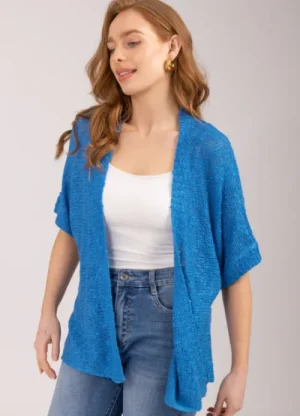 UNTUCKit Tops & Cardigans*Mudflower Short Sleeve Cardigan Blue