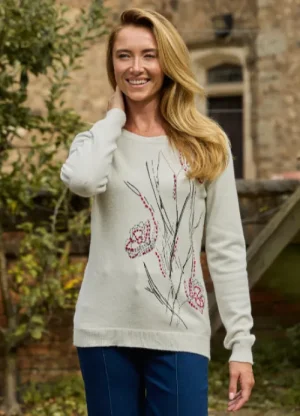 UNTUCKit Tops & Cardigans*Mudflower Stitch Detailed Jumper Ivory