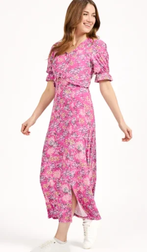 UNTUCKit Dresses*Mudflower Summer Tea Style Confetti Dress Pink