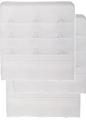 UNTUCKit Bras*Naturana 3 Pack Bra Extender Wide Three Hook & Eye White