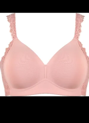 UNTUCKit Bras*Naturana Soft Bra With Side Smoother Effect And Lace Pink