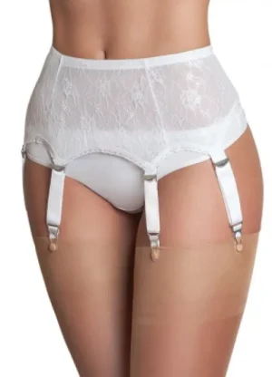UNTUCKit Suspender Belts*Nylon Dreams 6 Strap Lace Suspender Belt