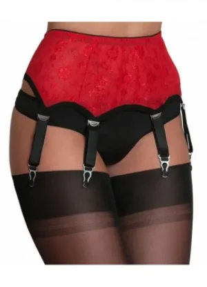 UNTUCKit Suspender Belts*Nylon Dreams 6 Strap Lace Suspender Belt