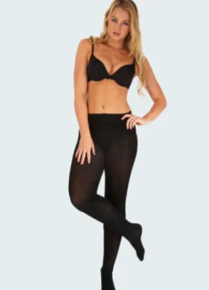 UNTUCKit Hosiery*Palm Bamboo Mix Opaque Tights Black