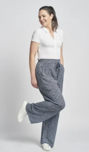 UNTUCKit Skirts & Trousers*Pinns Wide Leg Ditsy Print Palazzo Trouser Navy