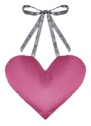 UNTUCKit Extras|Pocketed Bras*Post-Surgery Comfort Heart Tie Cushion Hot Pink