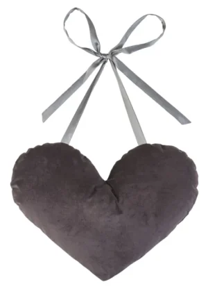 UNTUCKit Pocketed Bras|Front Fastening Bras*Post-Surgery Comfort Heart Tie Cushion Grey