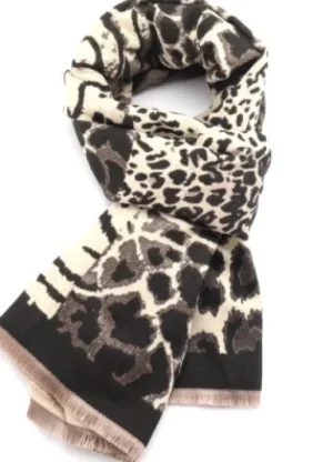 UNTUCKit Gloves, Scarves & Hats*Red Cuckoo Leopard Print Scarf