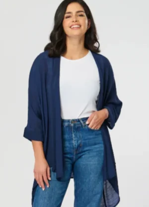 UNTUCKit Tops & Cardigans*Saloos Batwing Shape Lightweight Jacket Navy